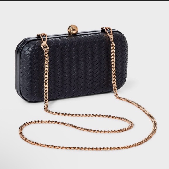 A New Day Woven Minaudière Clutch Crossbody Bag-Pink - Picture 7 of 8